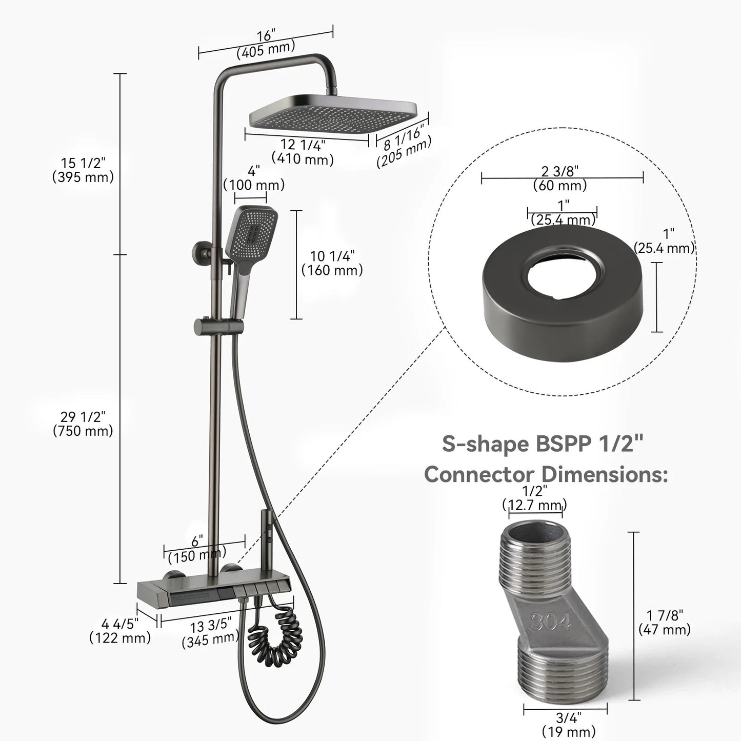 Luminis™ Thermostatisches Spa-Duschsystem